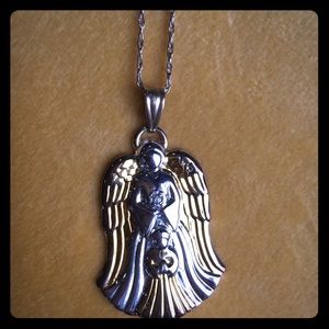Gotham Guardian Angel Pendant Necklace